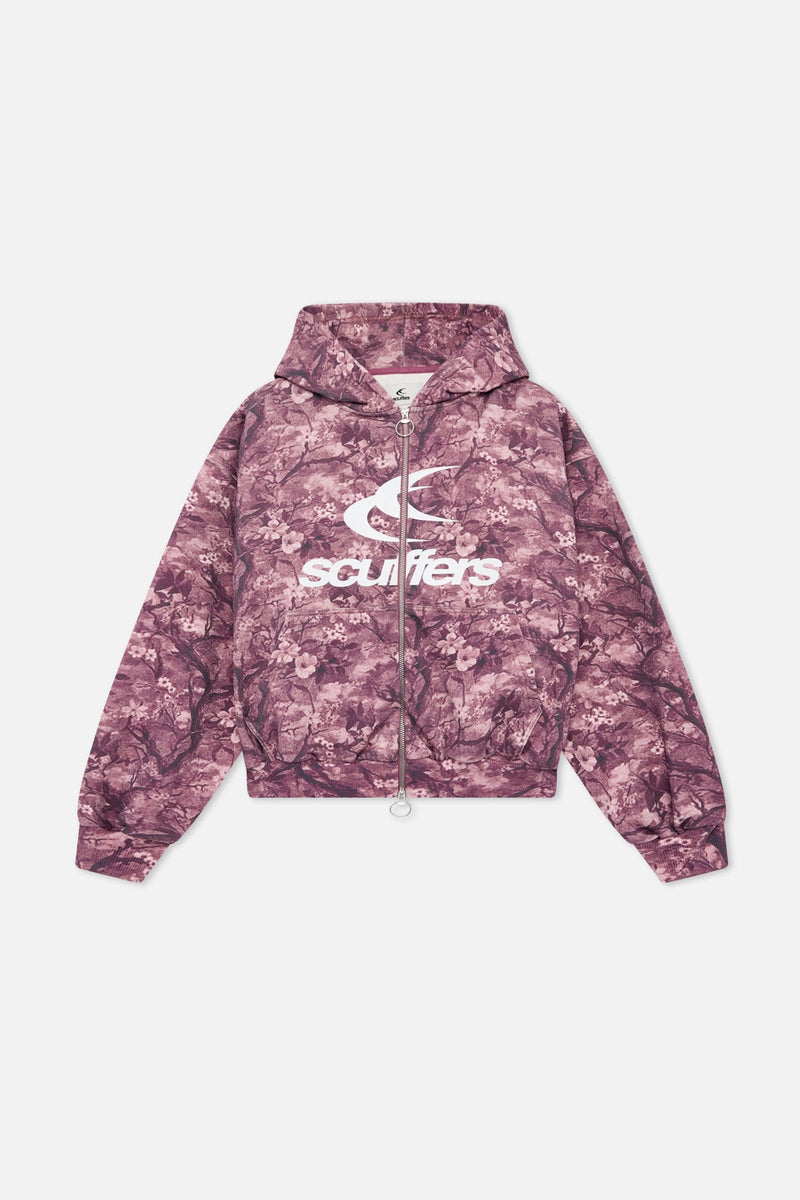 Real Flower Burgundy Zipper