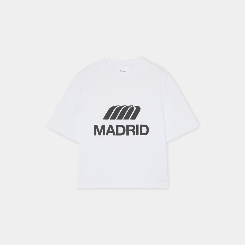 Madrid White Oversized Tee
