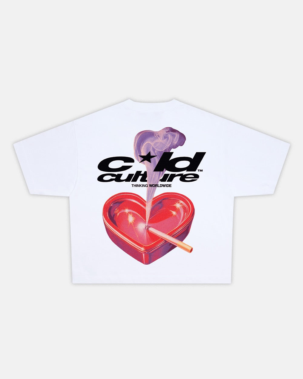 Heart Ashtray Tee White