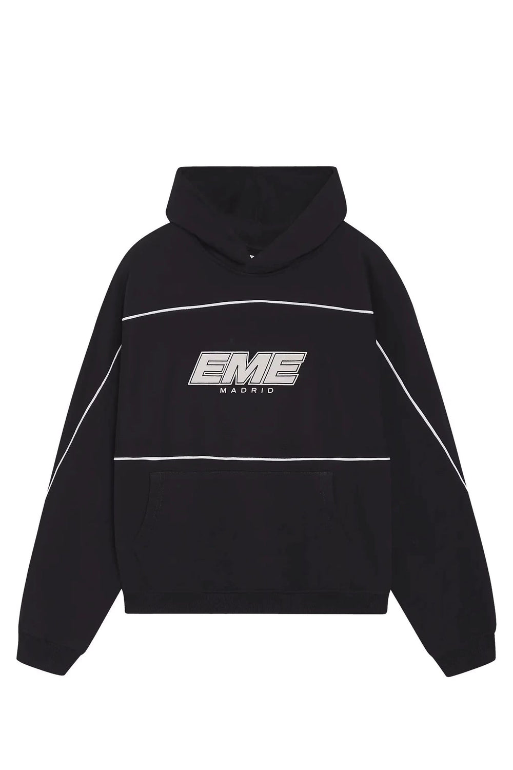Crossline Black Oversized Hoodie