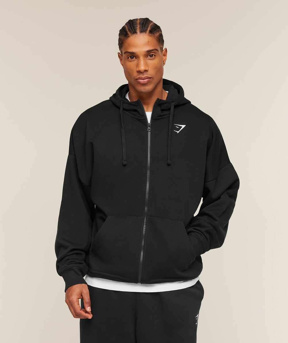 Crest Zip Jacket Charcoal