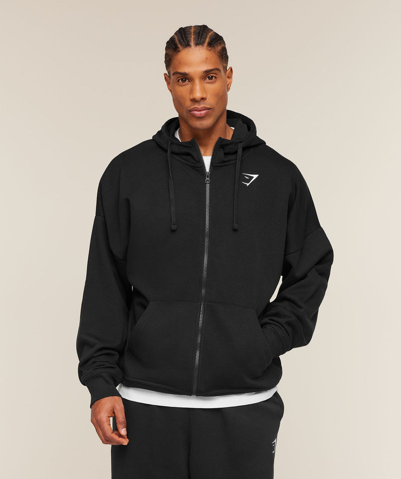 Crest Zip Jacket Charcoal