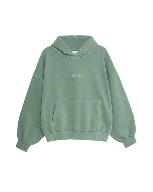 Pigmented Dyed Green Icon Hoodie