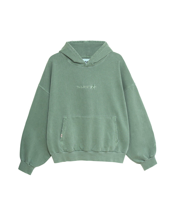 Pigmented Dyed Green Icon Hoodie