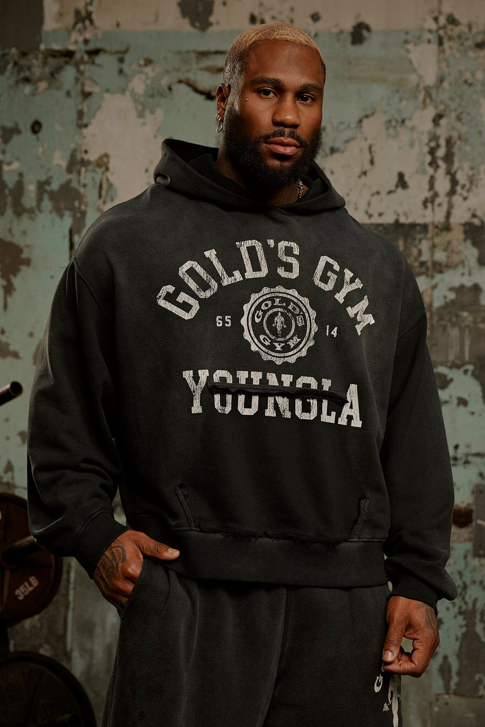 YoungLA Gold Gym Black Hoodie
